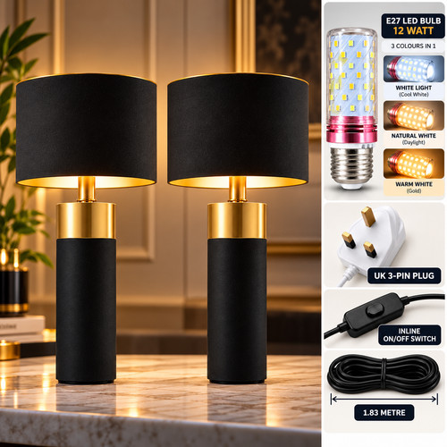 Pack table lamp black - table,