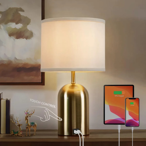 Gold touch table lamp usb - lamp,