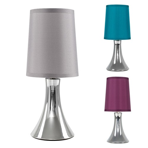 Chrome touch table lamp 31cm - lamp,